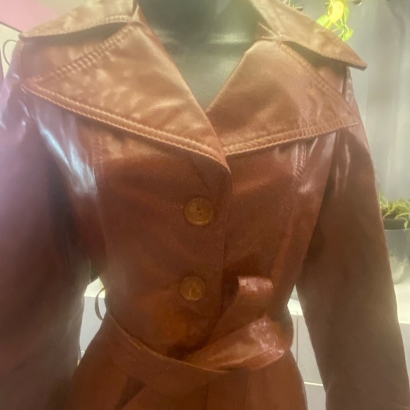 70s Vintage Prices of Oakland Genuine Leather Trench Coat - Picture 13 of 15
